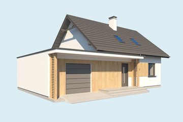  Projekt domu Sevilla 5A (SLN2778) - projekt domu parterowego z poddaszem - Zdjęcie 3