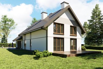  Projekt domu MJS-112 (WBD1028) - projekt domu parterowego z poddaszem - Zdjęcie 3