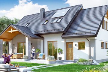  Projekt domu BW-36 wariant 17 z garażem (JGC1247) - projekt domu parterowego z poddaszem - Zdjęcie 2