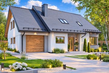  Projekt domu BW-36 wariant 17 z garażem (JGC1247) - projekt domu parterowego z poddaszem - Zdjęcie 3