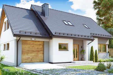  Projekt domu BW-36 wariant 17 z garażem (JGC1247) - projekt domu parterowego z poddaszem - Zdjęcie 3