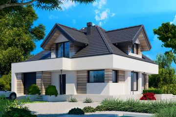  Projekt domu MINI Alicja X (BSB1152) - projekt domu parterowego z poddaszem - Zdjęcie 1