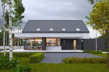  Projekt domu Modelowy 1 (WAW1155) - projekt domu parterowego z poddaszem - Zdjęcie 1