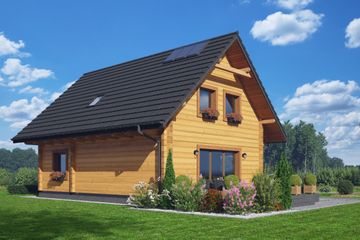  Projekt domu Zawojowo a3 dw (KRP2607) - projekt domu parterowego z poddaszem - Zdjęcie 2