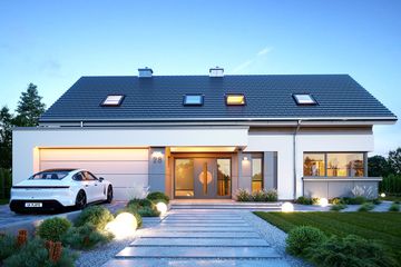  Projekt domu Hiacynt 7 (WAH2114) - projekt domu parterowego z poddaszem - Zdjęcie 3