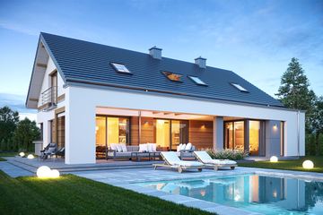  Projekt domu Hiacynt 7 (WAH2114) - projekt domu parterowego z poddaszem - Zdjęcie 4