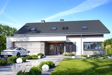  Projekt domu Hiacynt 7 (WAH2114) - projekt domu parterowego z poddaszem - Zdjęcie 5