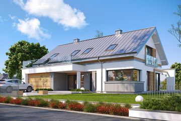  Projekt domu Hiacynt 7 B (WAH2115) - projekt domu parterowego z poddaszem - Zdjęcie 3