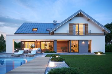  Projekt domu Hiacynt 8 (WAH2118) - projekt domu parterowego z poddaszem - Zdjęcie 4