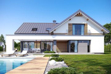  Projekt domu Hiacynt 8 (WAH2118) - projekt domu parterowego z poddaszem - Zdjęcie 6