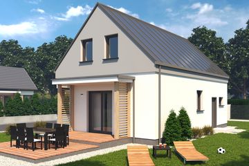  Projekt domu letniskowego Orlean 9 dom letniskowy (SLN2775) - projekt domu letniskowego parterowego z poddaszem - Zdjęcie 3