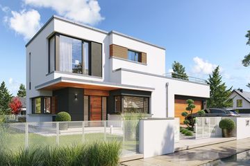  Projekt domu Qubik (WAH2112) - projekt domu z pełnym piętrem - Zdjęcie 3