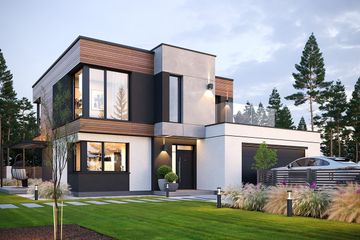  Projekt domu Qubik 4 (WAH2119) - projekt domu z pełnym piętrem - Zdjęcie 3