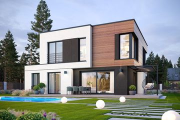  Projekt domu Qubik 4 (WAH2119) - projekt domu z pełnym piętrem - Zdjęcie 4