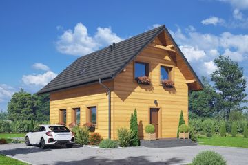  Projekt domu Gronów aa 70 dws (KRP2612) - projekt domu parterowego z poddaszem - Zdjęcie 1