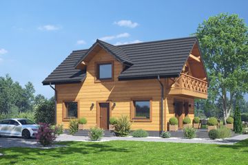  Projekt domu Miłowo aa 70 dws (KRP2613) - projekt domu parterowego z poddaszem - Zdjęcie 1