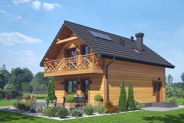  Projekt domu Miłowo aa 70 dws (KRP2613) - projekt domu parterowego z poddaszem - Zdjęcie 2