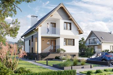  Projekt domu Koral (1792) (KRD2910) - projekt domu parterowego z poddaszem - Zdjęcie 1