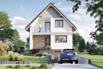  Projekt domu Koral (1792) (KRD2910) - projekt domu parterowego z poddaszem - Zdjęcie 2