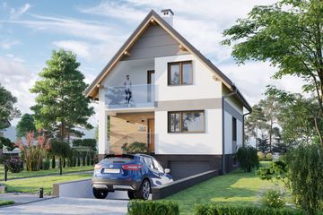  Projekt domu Koral (1792) (KRD2910) - projekt domu parterowego z poddaszem - Zdjęcie 3