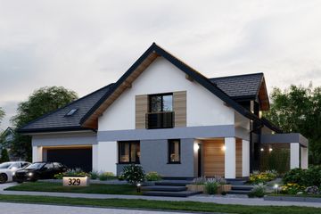  Projekt domu APS 329 (LUA1556) - projekt domu parterowego z poddaszem - Zdjęcie 3