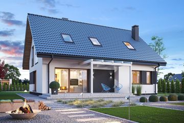  Projekt domu Zefir (WAH2121) - projekt domu parterowego z poddaszem - Zdjęcie 5