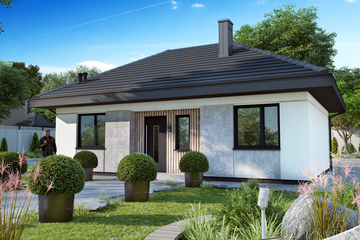  Projekt domu KA251 SZ (PKT1257) - projekt domu parterowego - Zdjęcie 1