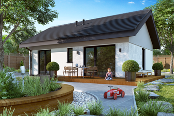  Projekt domu KA252 SZ (PKT1258) - projekt domu parterowego - Zdjęcie 2