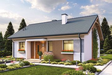  Projekt domu w Zaciszu (WBF1000) - projekt domu parterowego - Zdjęcie 1