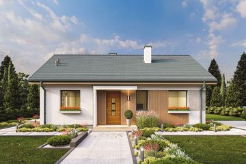  Projekt domu w Zaciszu (WBF1000) - projekt domu parterowego - Zdjęcie 2