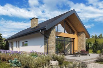  Projekt domu Helen (BBI1004) - projekt domu parterowego z poddaszem - Zdjęcie 1