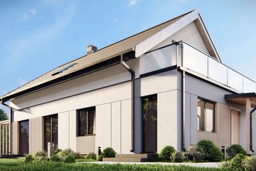  Projekt domu uA296 (WCB1368) - projekt domu parterowego z poddaszem - Zdjęcie 4