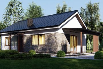  Projekt domu uA289 (WCB1367) - projekt domu parterowego - Zdjęcie 1