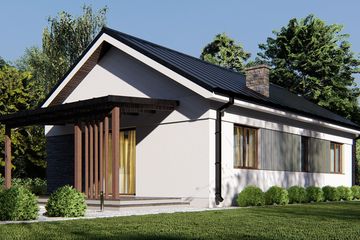  Projekt domu uA289 (WCB1367) - projekt domu parterowego - Zdjęcie 2