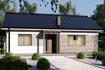  Projekt domu uA289 (WCB1367) - projekt domu parterowego - Zdjęcie 4