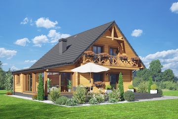  Projekt domu Bartnówek dw 5 (KRP2614) - projekt domu parterowego z poddaszem - Zdjęcie 1