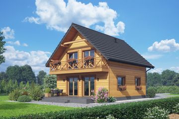  Projekt domu Gryfice aa 70 dws (KRP2617) - projekt domu parterowego z poddaszem - Zdjęcie 1