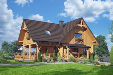  Projekt domu Kowalowo dw (KRP2616) - projekt domu parterowego z poddaszem - Zdjęcie 1