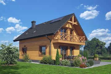  Projekt domu Orłowo aa 70 dws (KRP2618) - projekt domu parterowego z poddaszem - Zdjęcie 2