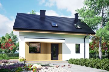  Projekt domu Borówka bez garażu [B] (WRF2345) - projekt domu parterowego z poddaszem - Zdjęcie 3