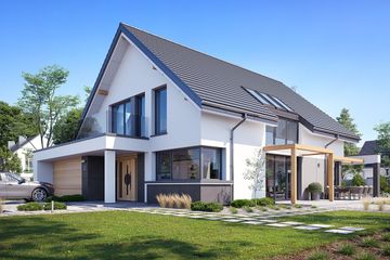  Projekt domu Amber (WAH2122) - projekt domu parterowego z poddaszem - Zdjęcie 3