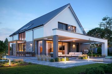  Projekt domu Amber 2 (WAH2123) - projekt domu parterowego z poddaszem - Zdjęcie 2