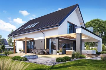  Projekt domu Amber 3 (WAH2124) - projekt domu parterowego z poddaszem - Zdjęcie 4