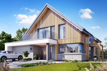  Projekt domu Amber 4 (WAH2125) - projekt domu parterowego z poddaszem - Zdjęcie 1