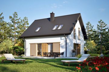  Projekt domu Mini 17 energo (WRC2786) - projekt domu parterowego z poddaszem - Zdjęcie 1