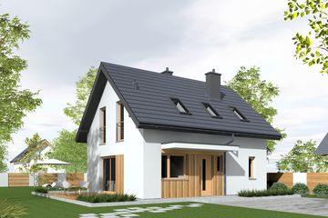  Projekt domu Mini 17 energo (WRC2786) - projekt domu parterowego z poddaszem - Zdjęcie 2