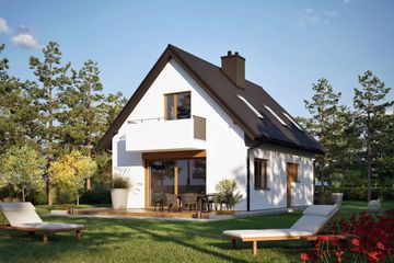  Projekt domu Mini 15 energo (WRC2788) - projekt domu parterowego z poddaszem - Zdjęcie 1