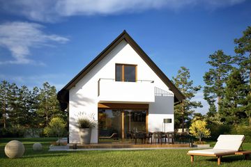  Projekt domu Mini 15 energo (WRC2788) - projekt domu parterowego z poddaszem - Zdjęcie 2