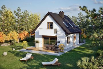  Projekt domu Mini 15 energo (WRC2788) - projekt domu parterowego z poddaszem - Zdjęcie 4