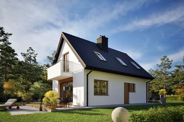  Projekt domu Mini 15 energo (WRC2788) - projekt domu parterowego z poddaszem - Zdjęcie 5